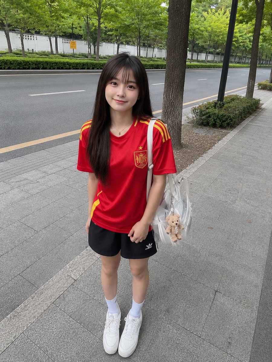 Spain Jersey Girl Street Snapshot