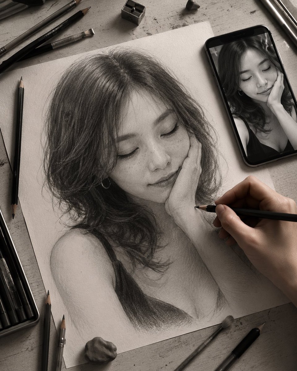 Artist Drawing Portrait
