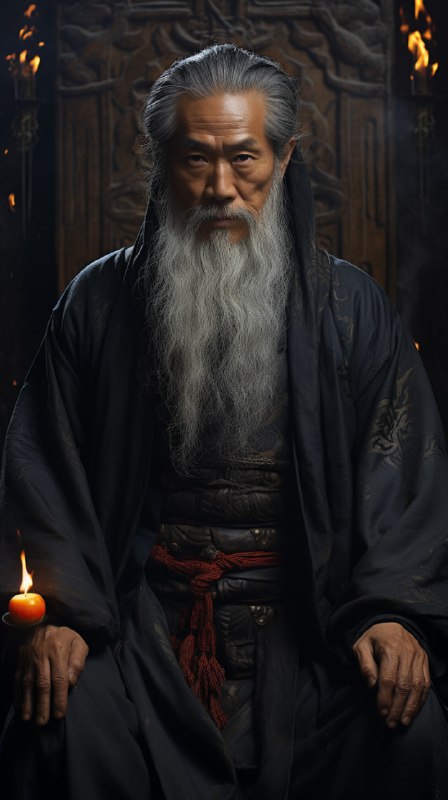 Old Man Poster in Dark Gray and Light Gold