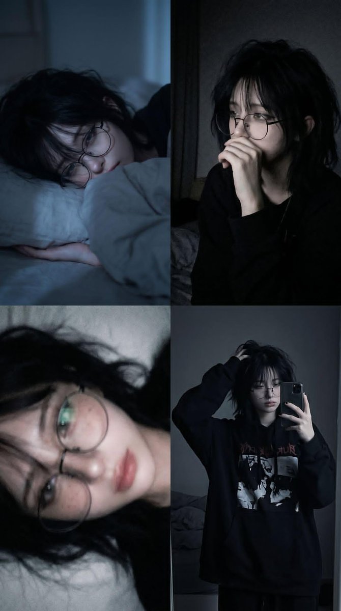 Moody Night Bedroom Portrait Collage