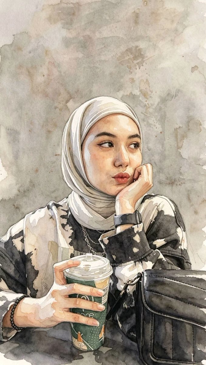 Masterpiece Watercolor Portrait Art