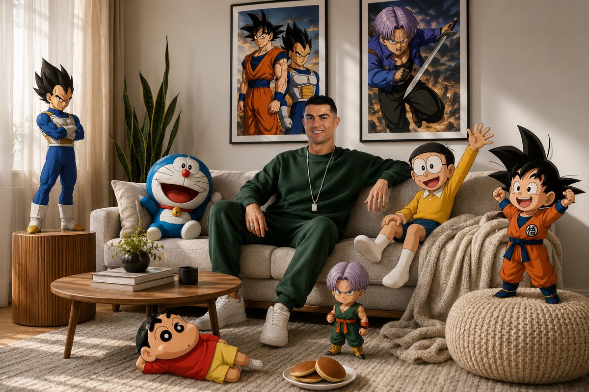 Anime Characters In Modern Living Room