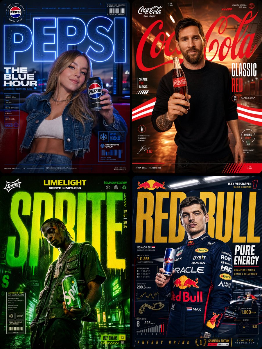 Dynamic Soft Drinks Racing Ad