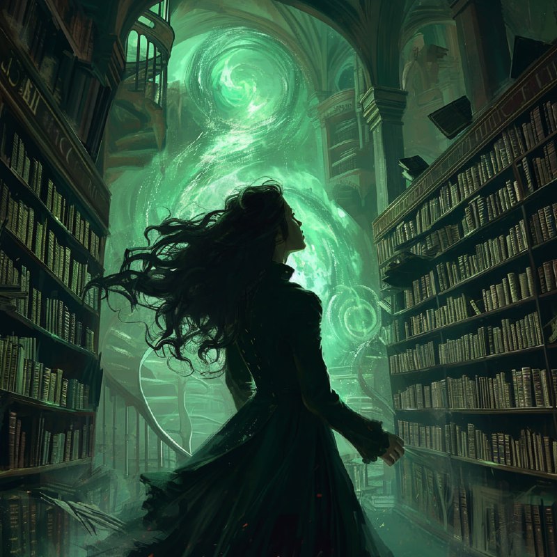 Teen Bellatrix Lestrange in Library Concept Art