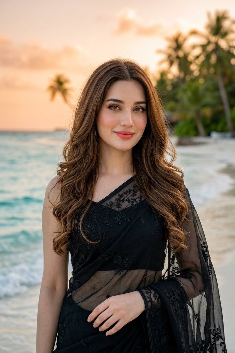 Tropical Sari Sunset Portrait