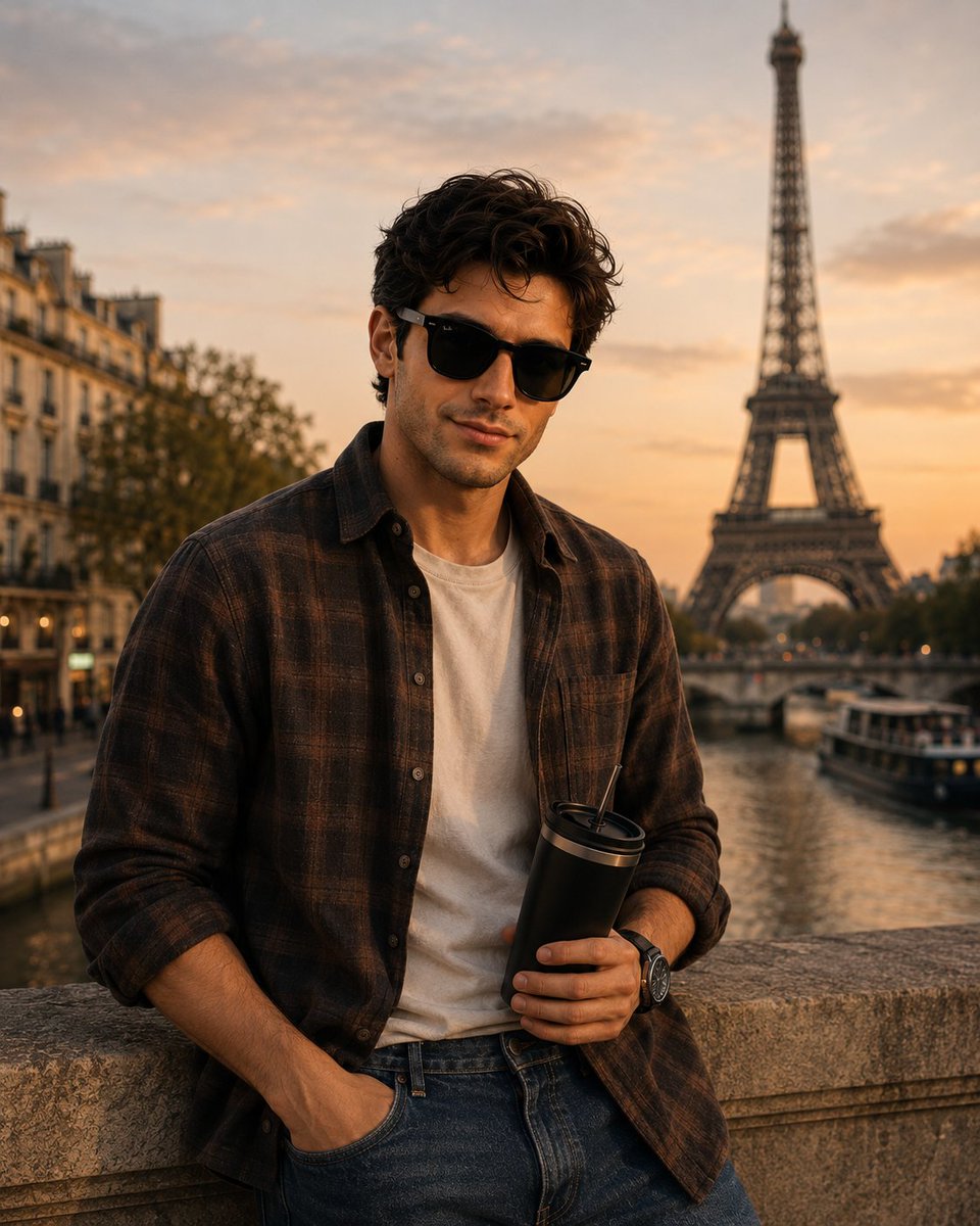 Paris Golden Hour Male Model Portrait