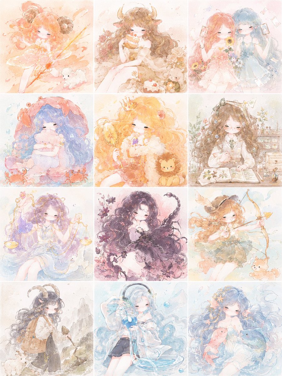 Cute Zodiac Girls Collection