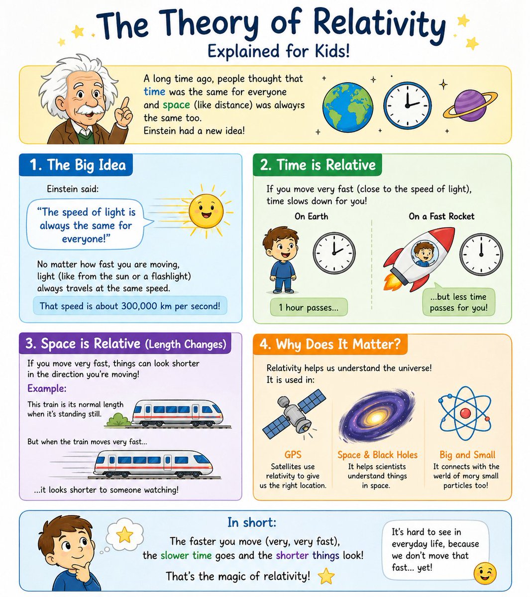 Relativity Explained For Kids Poster