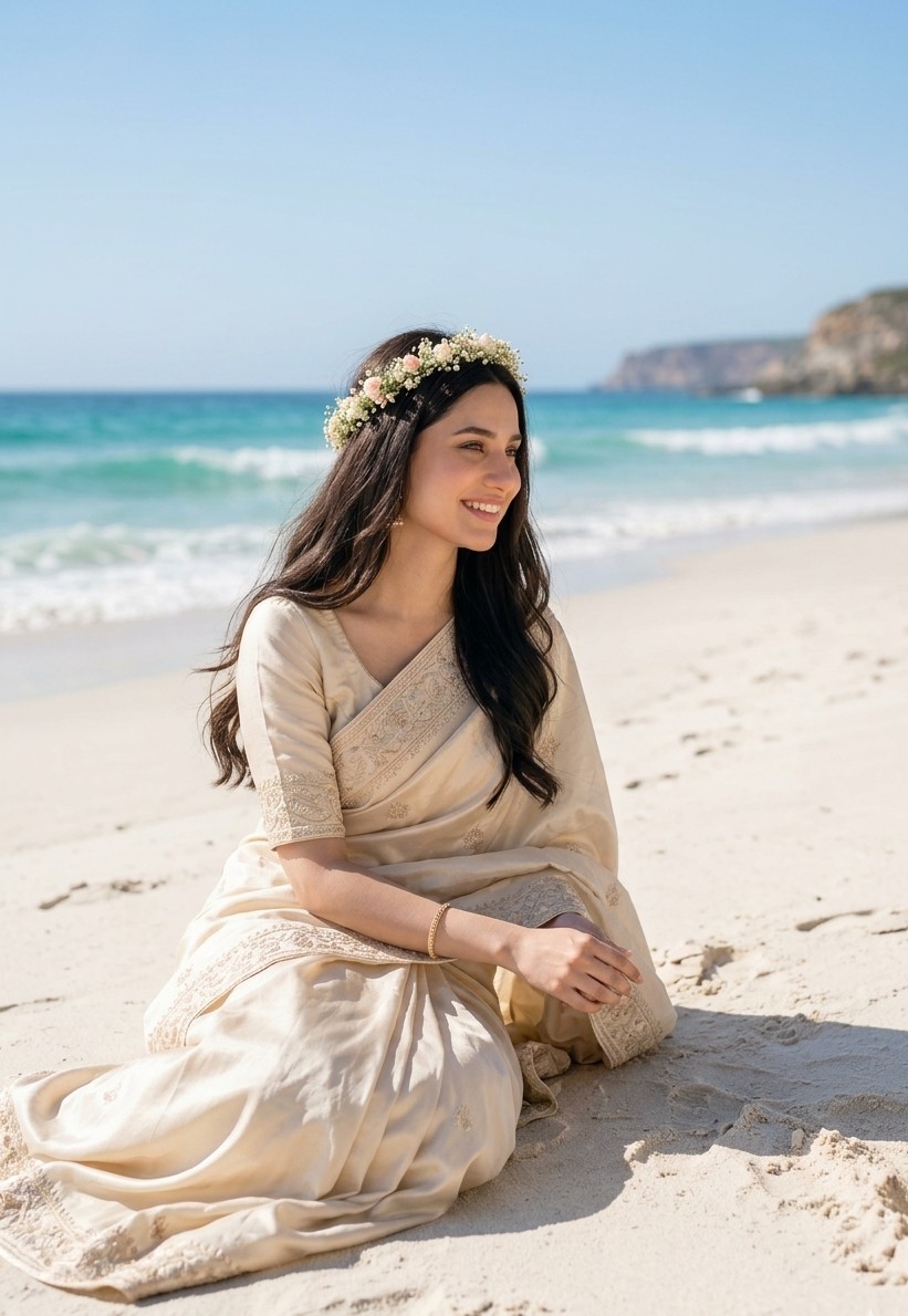 Coastal Sari Bride Portrait