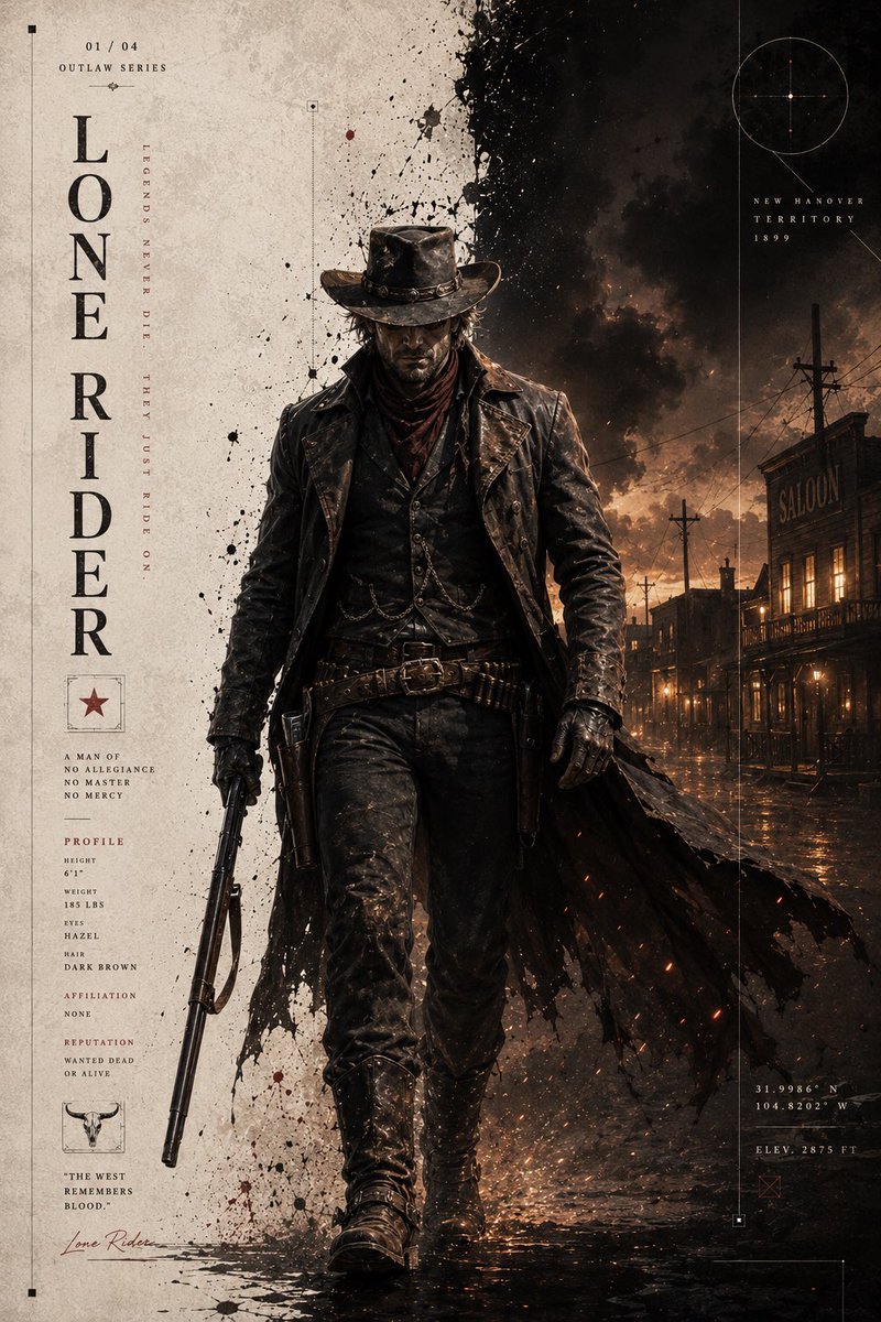 Dark West Outlaw Cinematic Poster