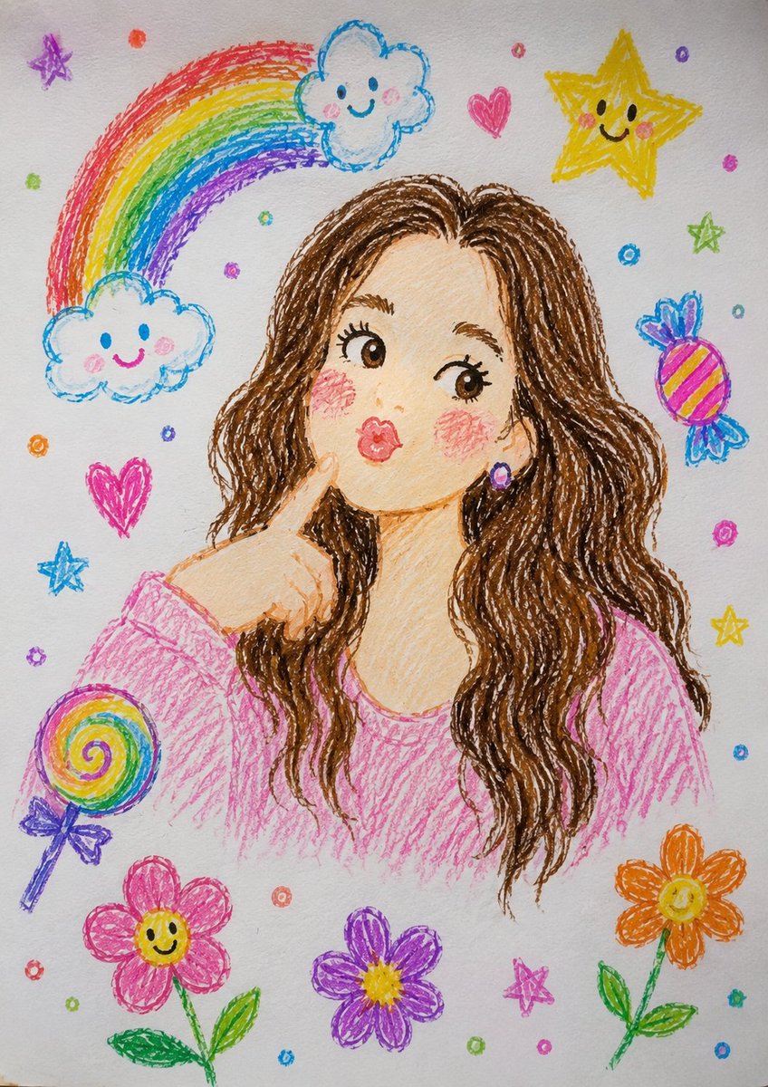Crayon Drawing to Real Photo