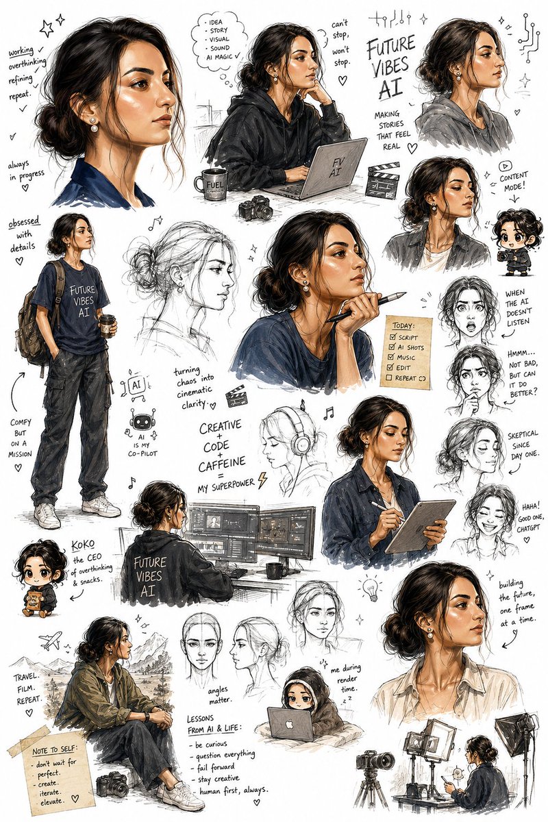 Raw Sketchbook Exploration of True Identity