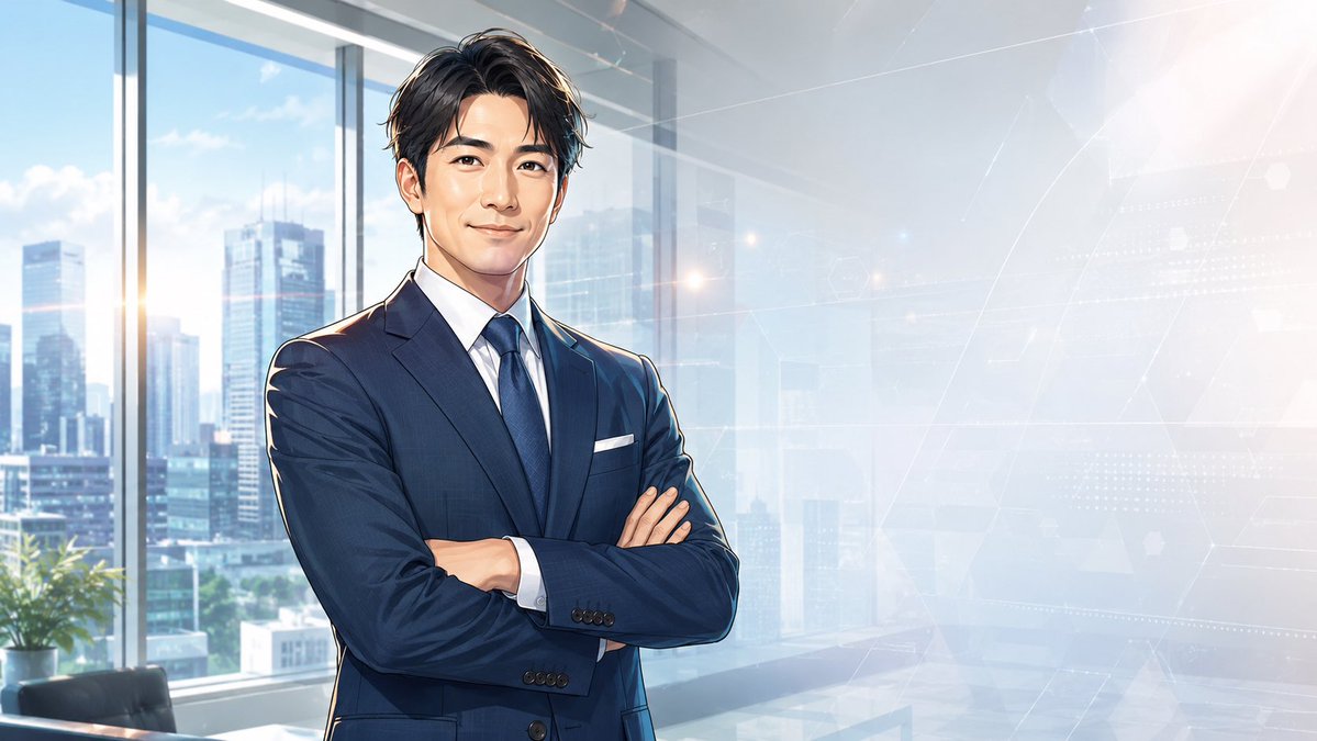 Anime Corporate Executive Portrait