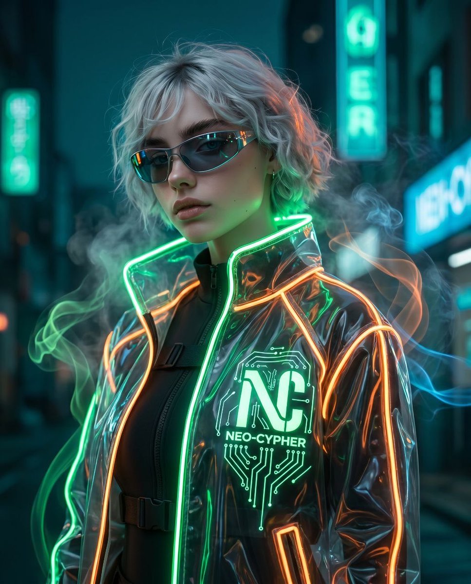 Cyberpunk Neon Fashion Portrait