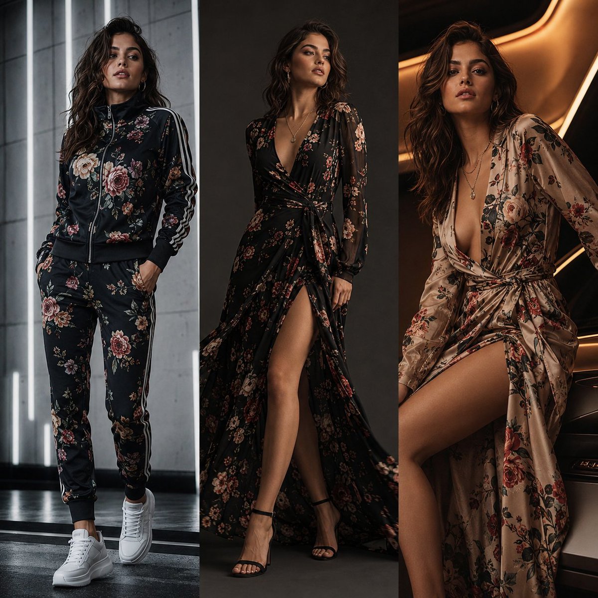 Luxury Fashion Editorial Triptych