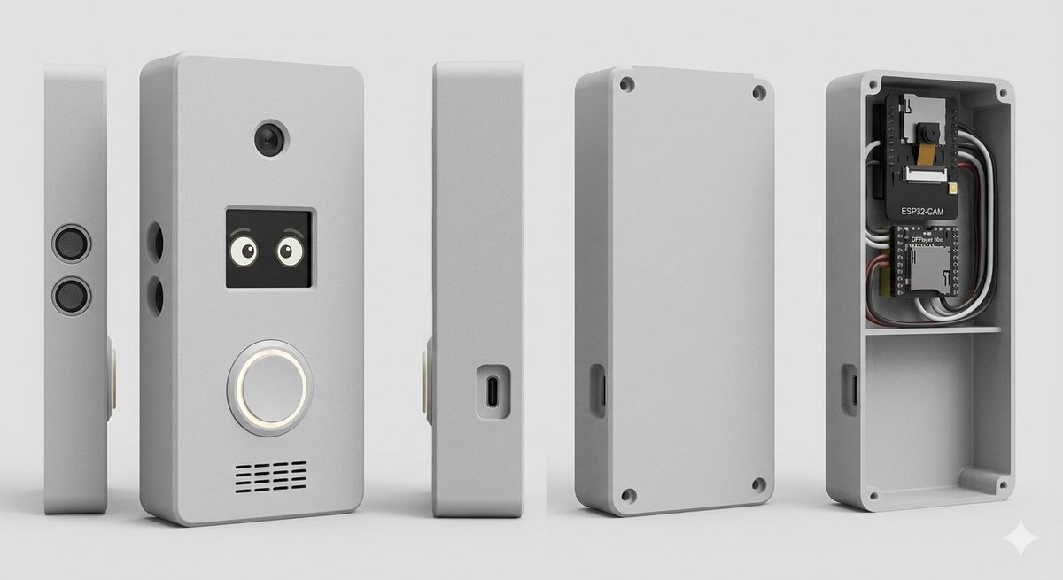 DIY Smart Doorbell Ensemble Render