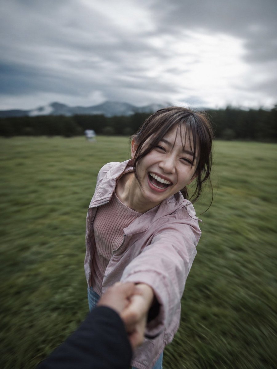 Candid Spinning Couple In Grassy Field