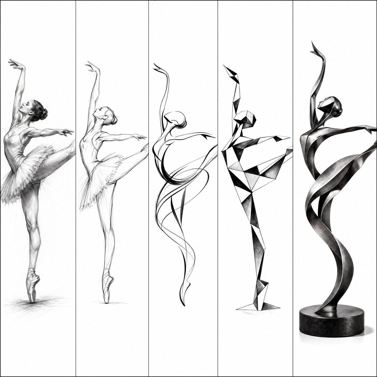 Ballerina Abstract Evolution Art