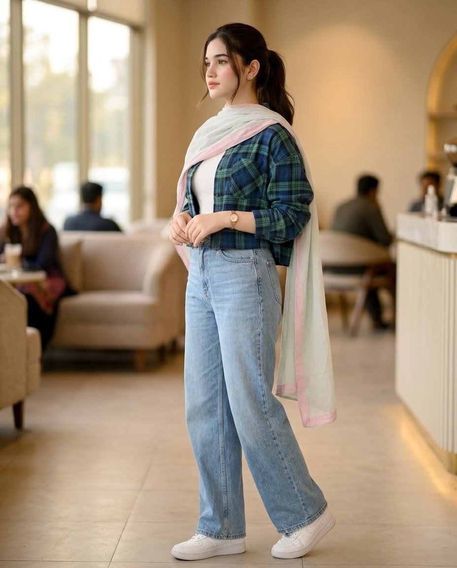 Cinematic Cafe Fashion Portrait