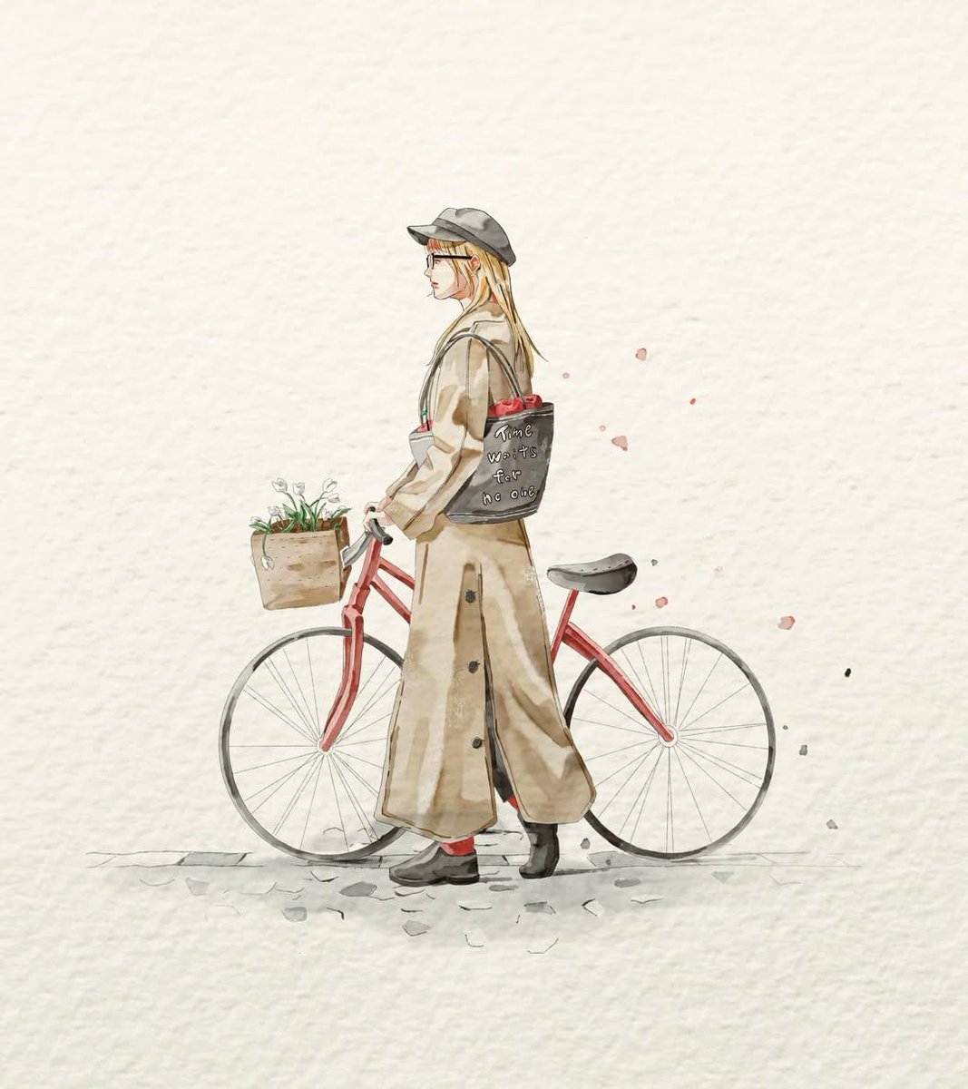 Vintage Bicycle Watercolor Illustration