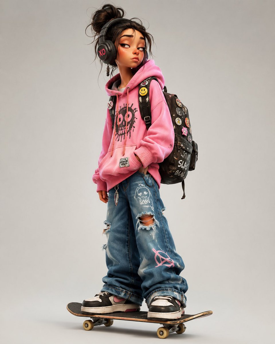 Stylized Urban Skater 3D Character Design