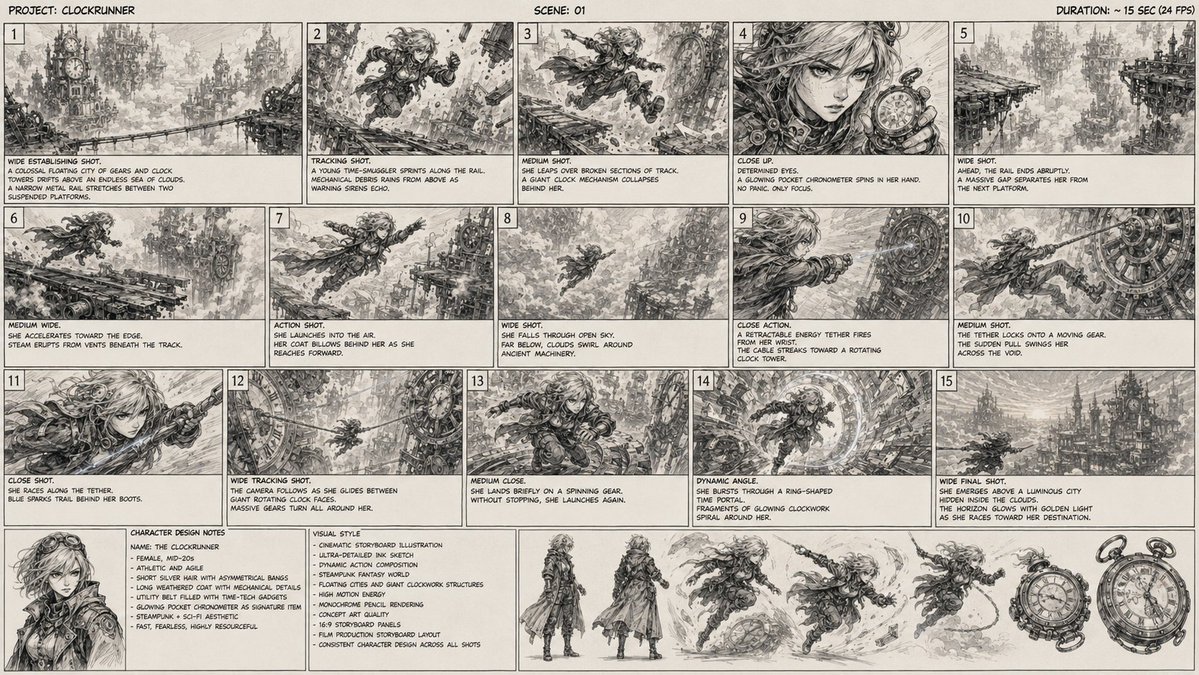 Clockrunner Steampunk Storyboard