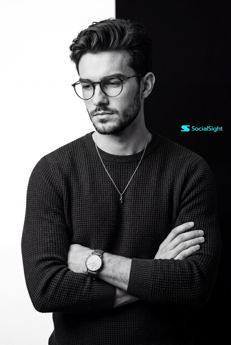Stunning Black White Studio Portrait