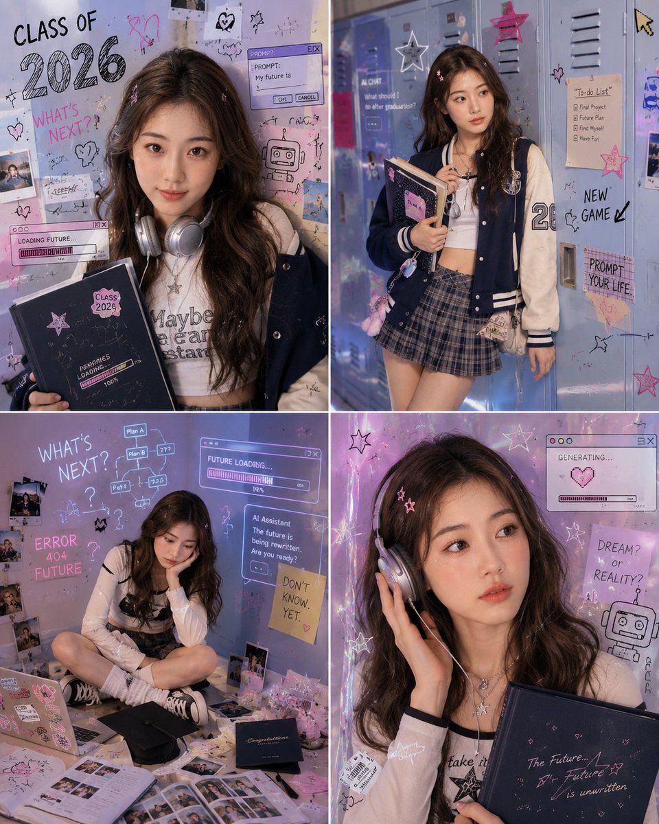 Y2K K-Pop Graduation Photoshoot