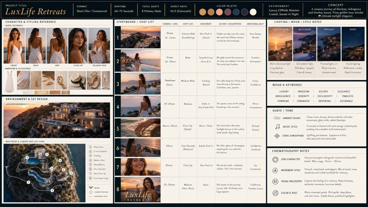 Luxury Cliff Mansion Sunset Commercial