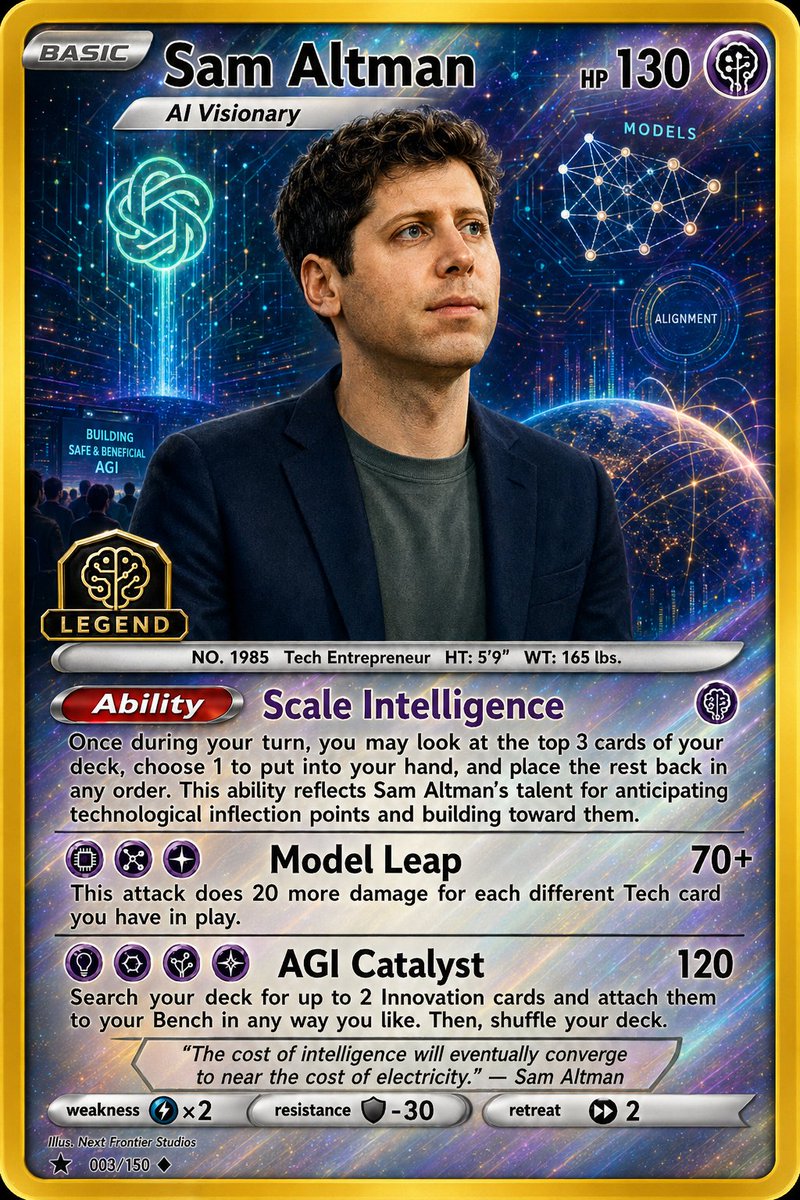 Sam Altman Holographic Card Art