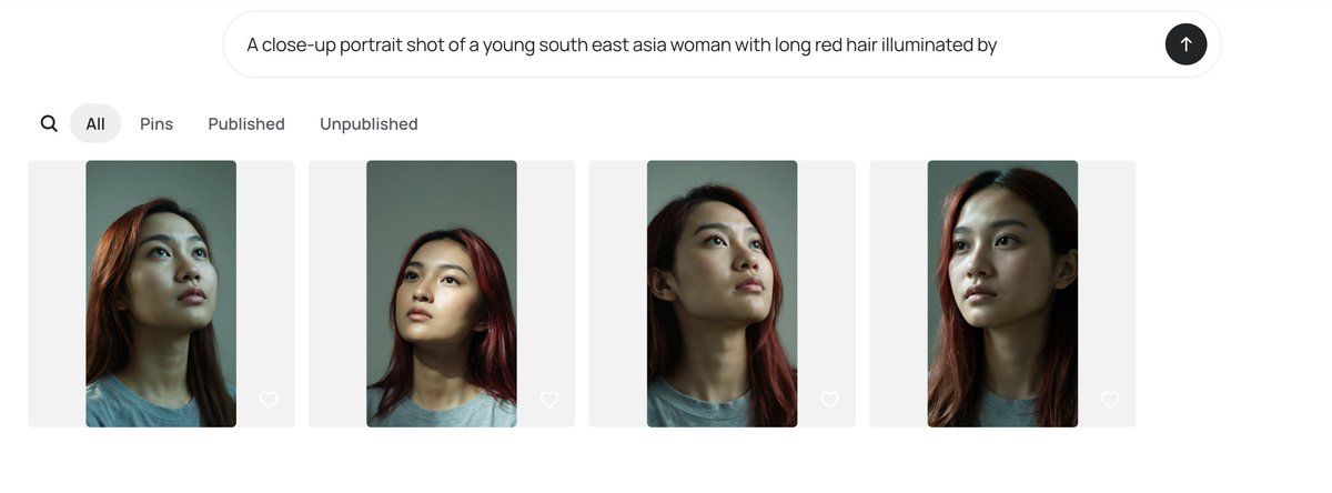 AI Portrait Gallery Interface Design