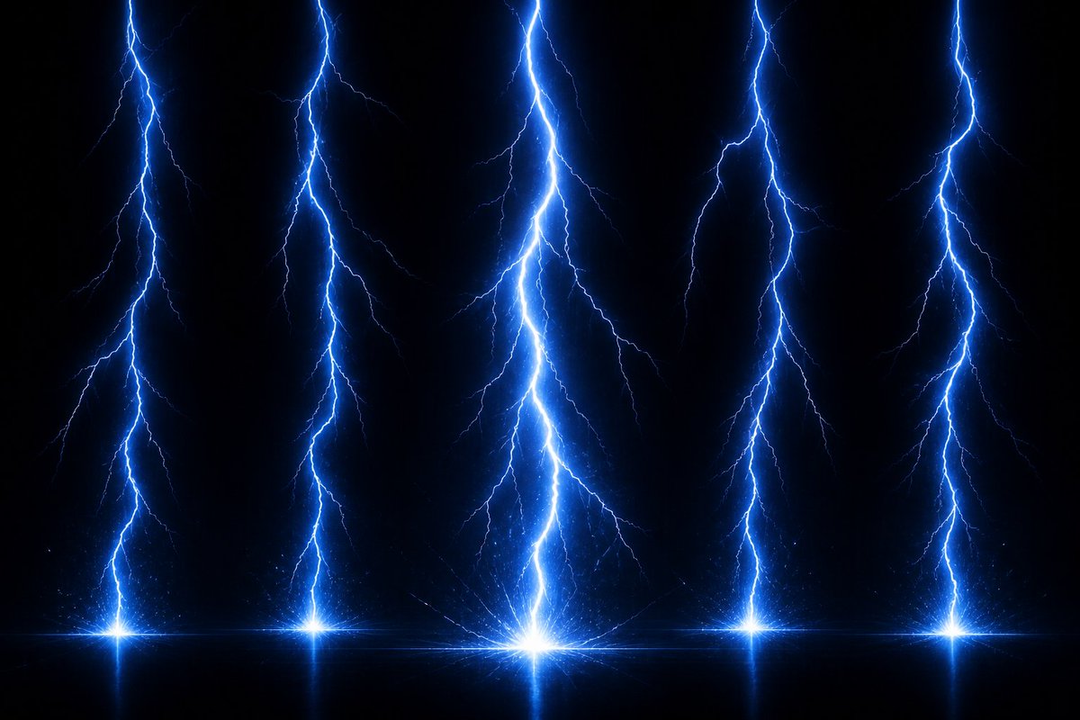 Electric Blue Lightning VFX Asset Sheet