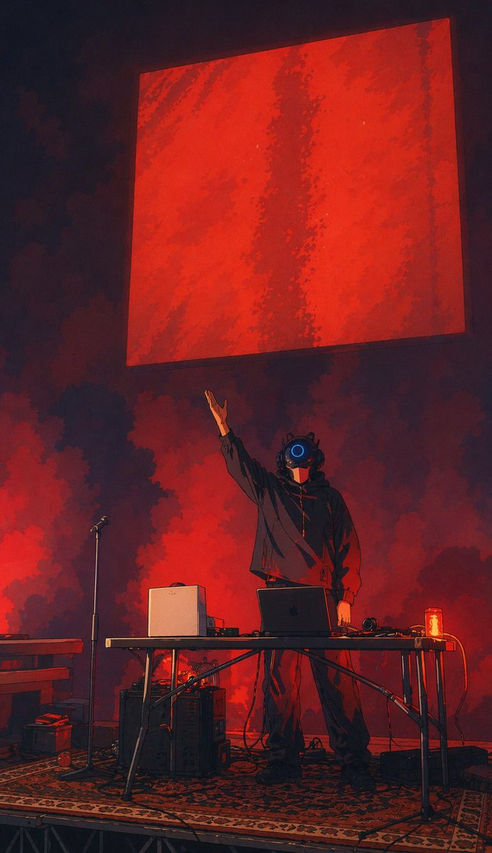 Cyberpunk DJ Neon Stage Performance