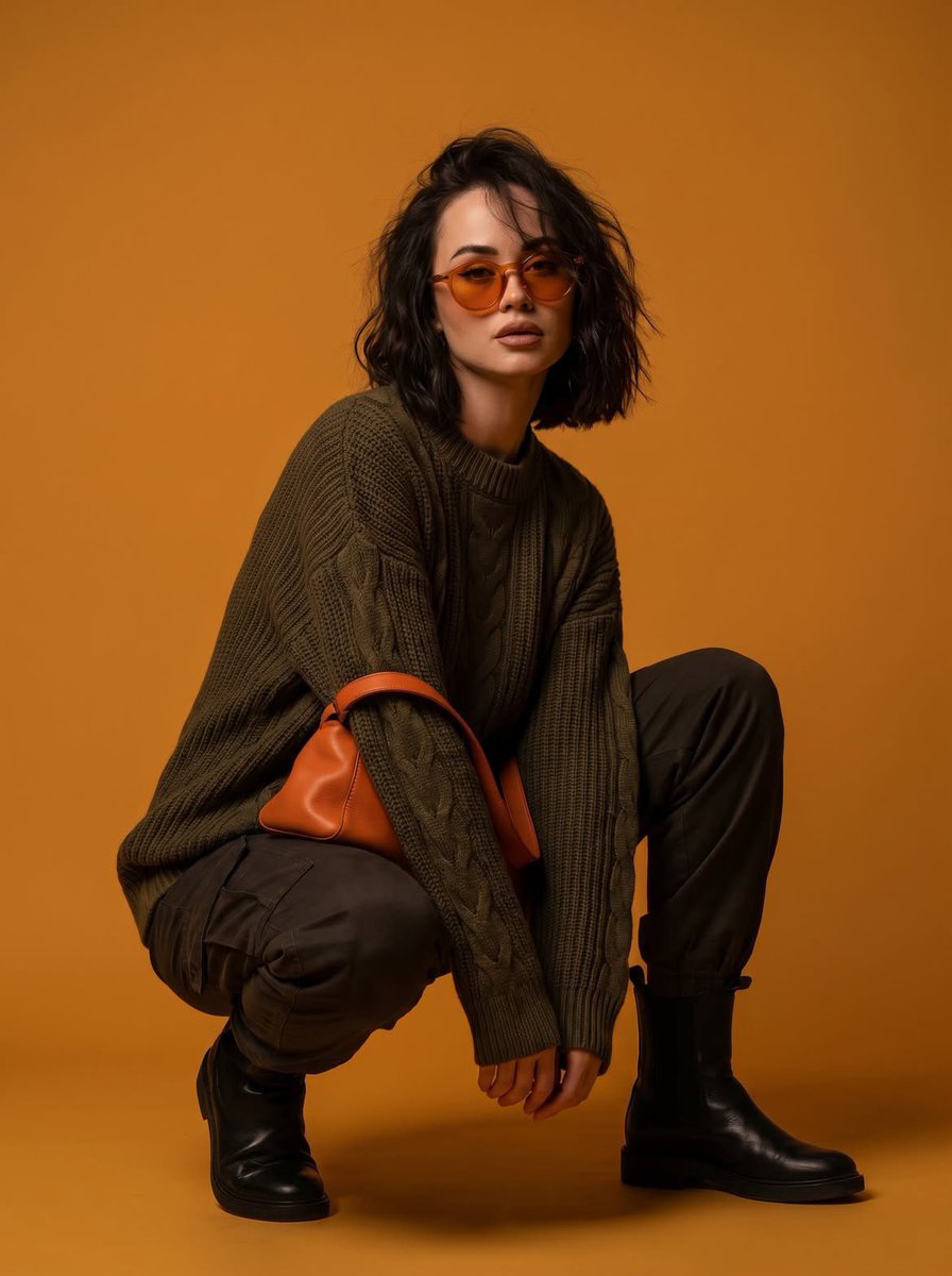 Orange Minimalist Fashion Editorial