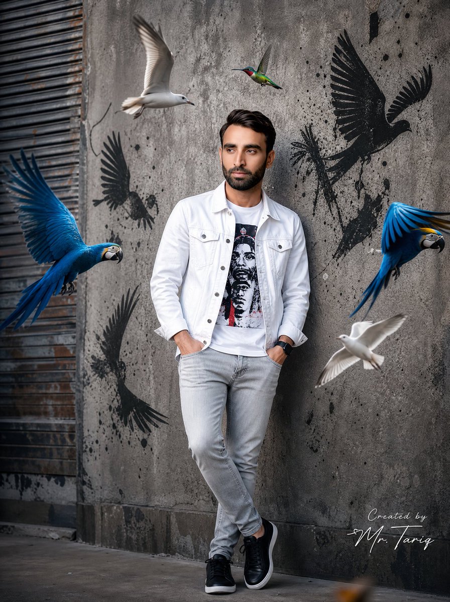 Urban Fashion Bird Portrait