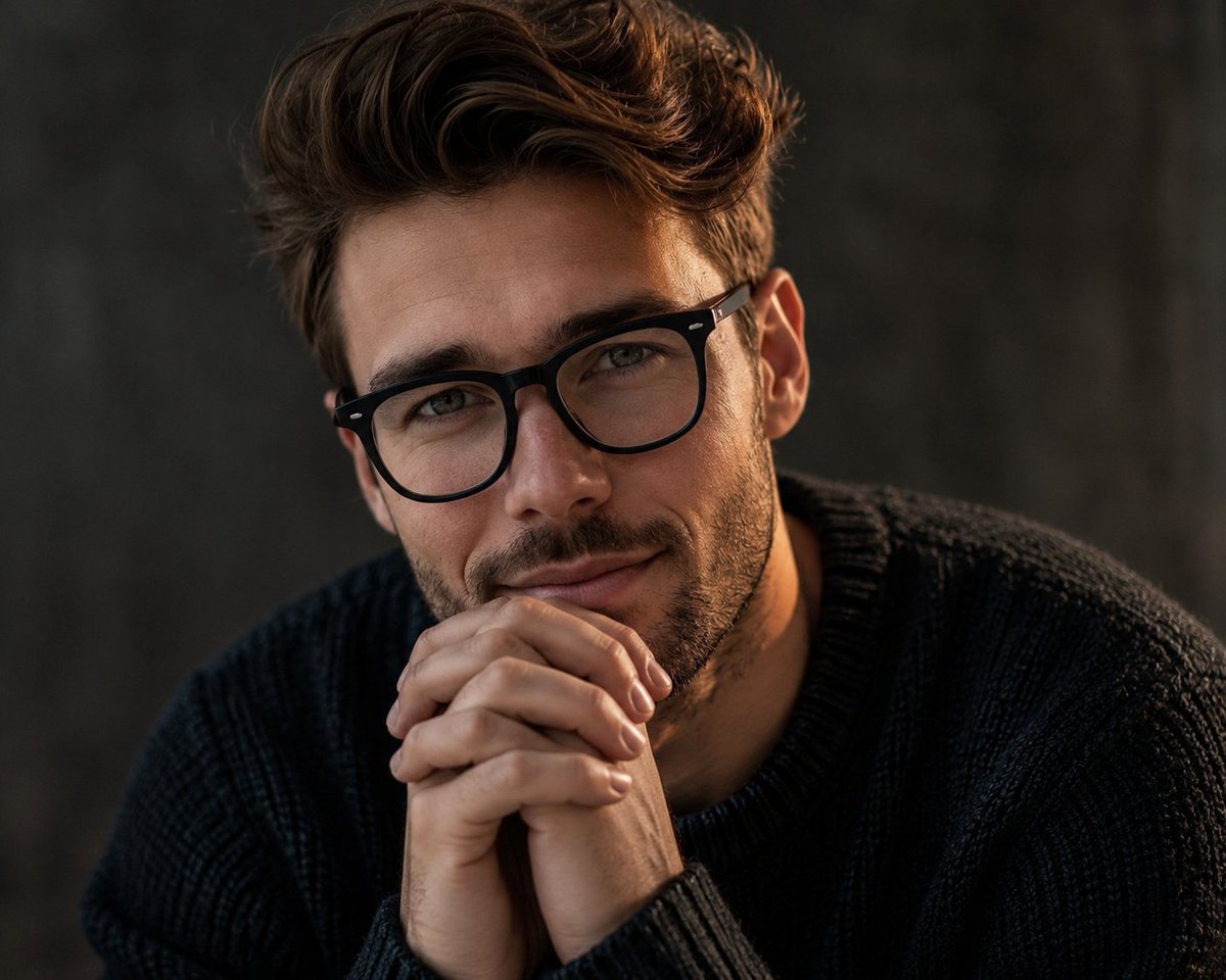 Cinematic Masculine Portrait Close-Up