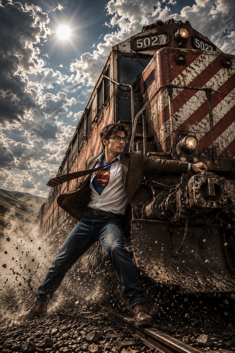 Hero Stops Train With One Arm