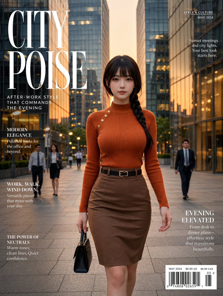 City Sunset Fashion Editorial Cover
