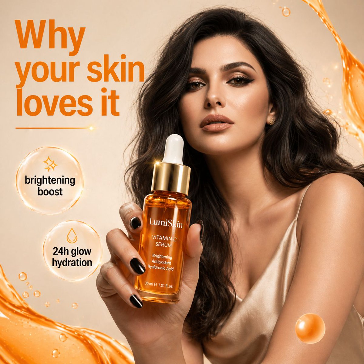 Luxury Vitamin C Serum Commercial Shot