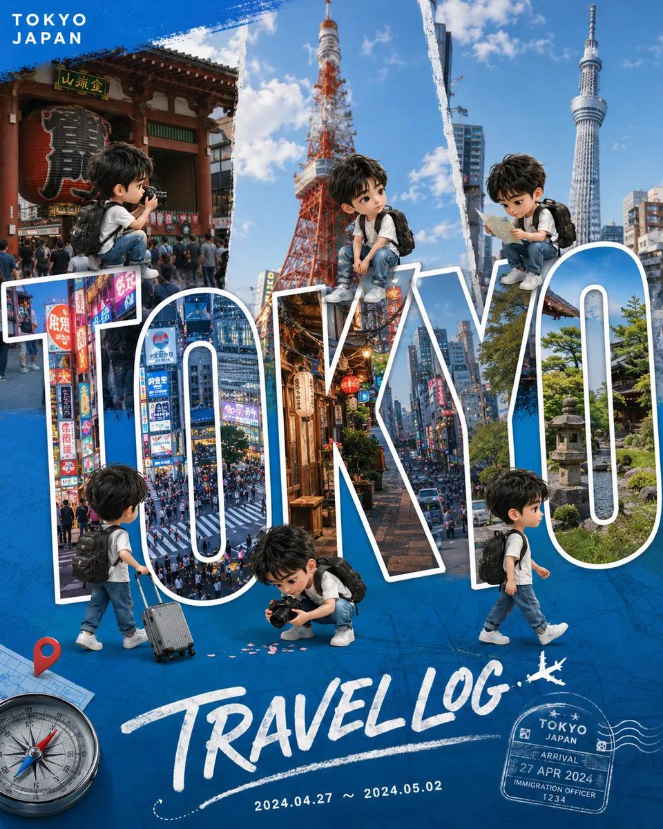Chibi Travel Vlog Poster