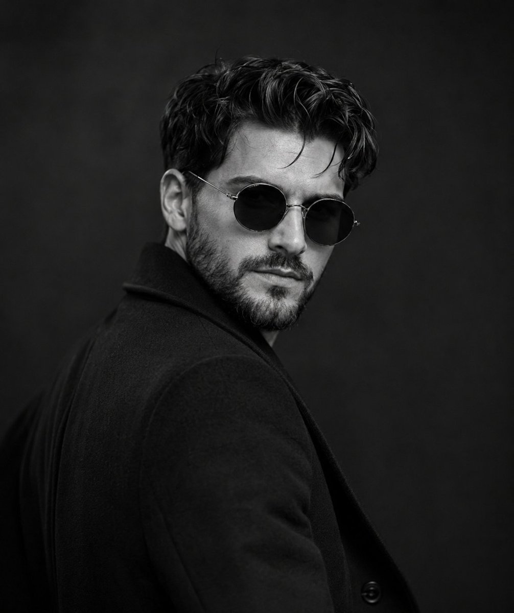 Cinematic Noir Fashion Portrait