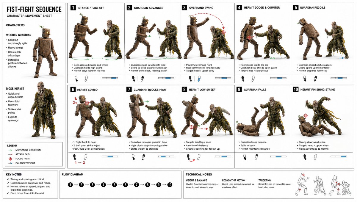 Fight Choreography Sheet