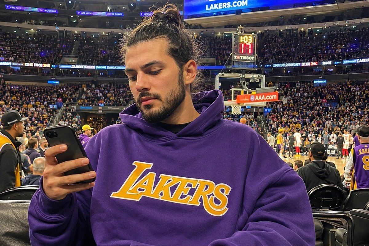 Courtside Lakers Fan Selfie Moment