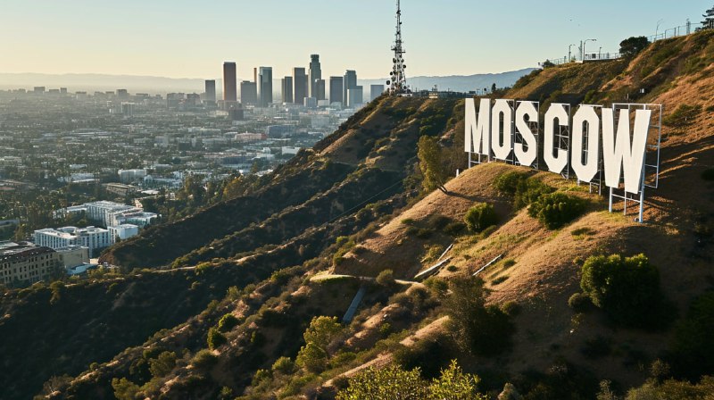 Moscow Hollywood Style Hillside Sign Photo