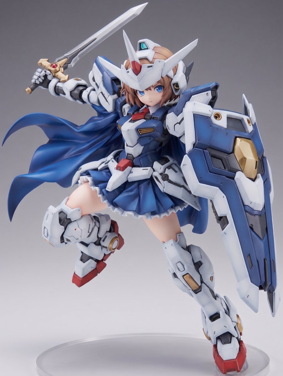 Mecha Girl Figure Render