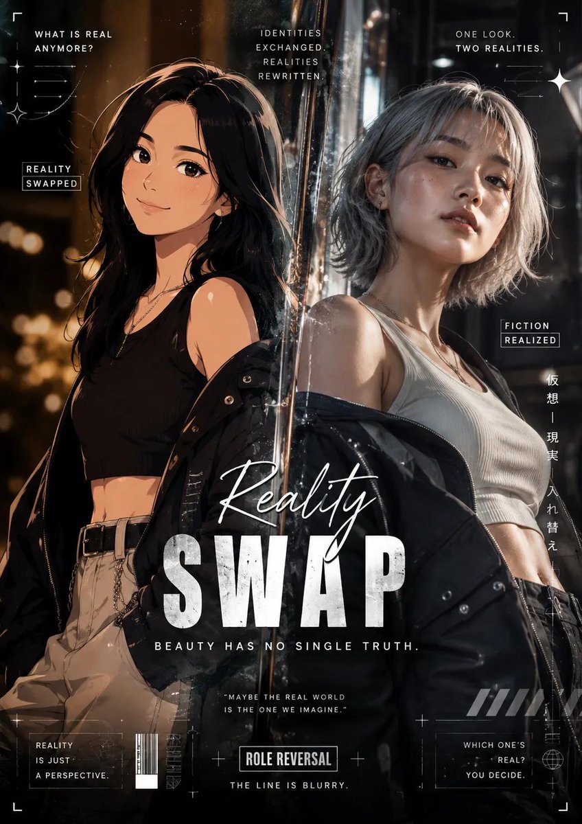 Reality Fiction Role Reversal Poster