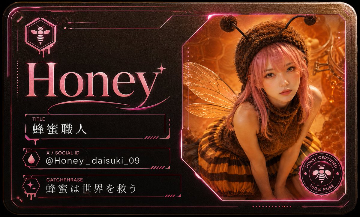 Futuristic Bee Creator Card