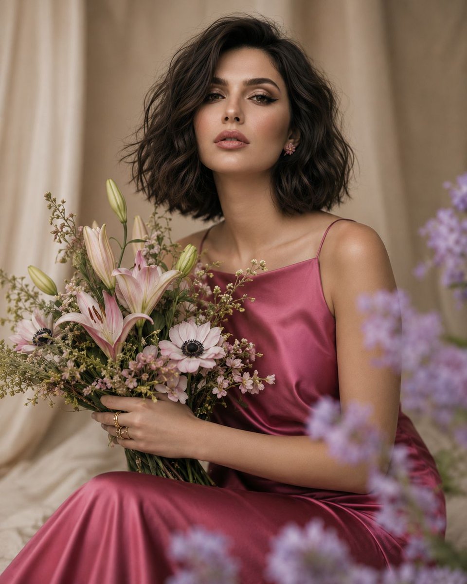 Fuchsia Satin Bloom Editorial