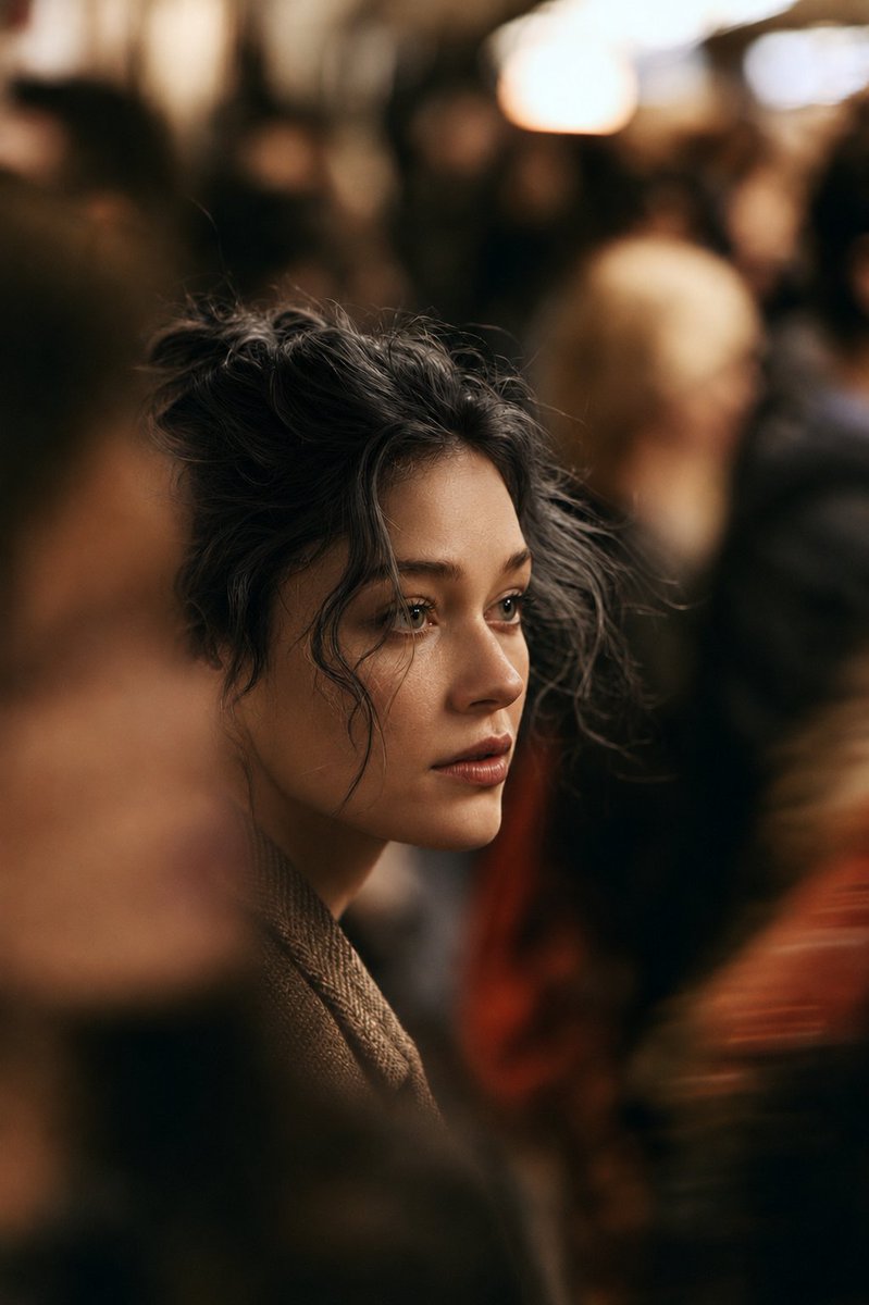 Cinematic Night Street Portrait