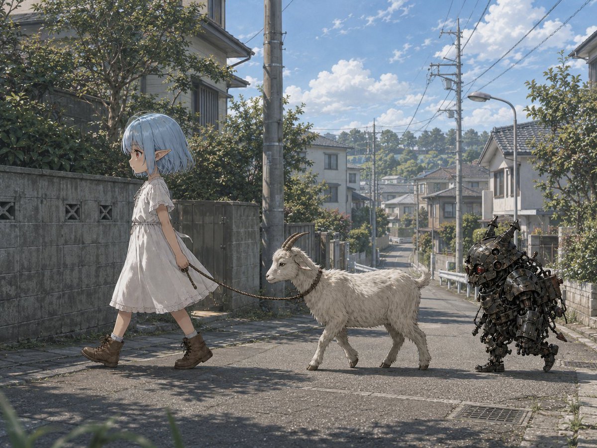 Elf Girl's Summer Suburban Stroll